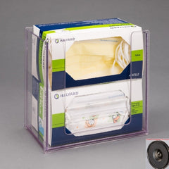Poltex Inc Face Mask Dispenser Magnetic Mount 2-Box Capacity Clear 4-1/2 X 7-1/2 X 7-3/4 Inch PETG Plastic