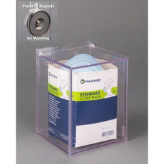 Poltex Inc Cone Mask Dispenser Magnetic Mount Clear 5-1/2 X 5-1/2 X 7 Inch PETG Plastic