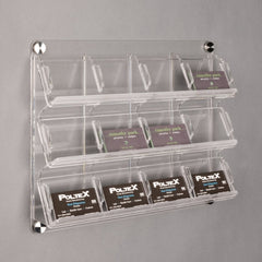 Poltex Inc DISPLAY, BUSINESS CARD ACRYLICHOLDS 12 SETS 13"X16 1/2"