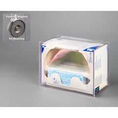 Poltex Inc Face Shield Dispenser Magnetic Mount Clear 6-1/4 X 8 X 11-1/2 Inch PETG Plastic