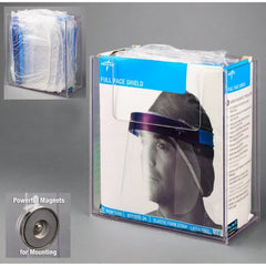 Poltex Inc Face Shield Dispenser Wall Mount Clear 5.65 X 12-1/4 X 13 Inch PETG Plastic