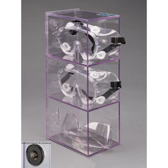 Poltex Inc Goggle Dispenser Magnetic Mount 3 Goggle Capacity Clear 4 X 6 Inch PETG Plastic