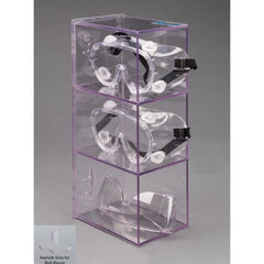 Poltex Inc Goggle Dispenser Wall Mount 3 Goggle Capacity Clear 4 X 6 Inch PETG Plastic