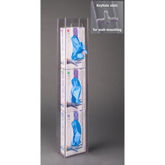 Poltex Inc Glove Box Holder Magnet Mounted 3-Box Capacity Clear 19.8 X 5-1/2 Inch PETG Plastic