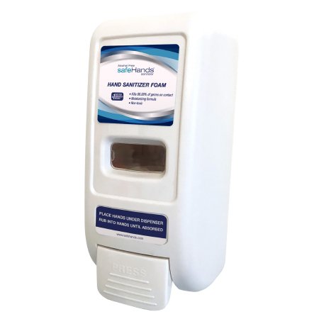 Safehands Hand Hygiene Dispenser safeHands® White Plastic Manual Push 1000 mL Wall Mount - M-1162042-2884 - Each