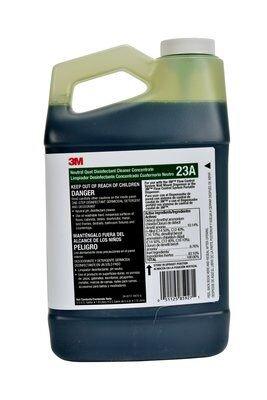 3M 3M™ Neutral Quat Surface Disinfectant Cleaner Germicidal Liquid Concentrate 1/2 gal. Jug Lemon Scent NonSterile - M-1162253-3907 - Case of 4
