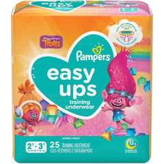 The Palm Tree Group Female Toddler Training Pants Pampers® Easy Ups™ Pull On with Tear Away Seams Size 2T to 3T Disposable Moderate Absorbency - M-1162633-3652 - Case of 100
