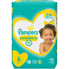 The Palm Tree Group Unisex Baby Diaper Pampers® Swaddlers™ Size 6 Disposable Heavy Absorbency - M-1162654-4009 - Case of 64