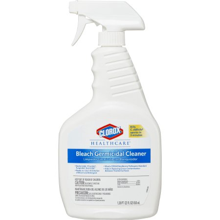 The Clorox Company Clorox Healthcare® Bleach Germicidal Surface Disinfectant Cleaner Germicidal Liquid 22 oz. Bottle Floral Scent NonSterile - M-1162773-2152 - Case of 8