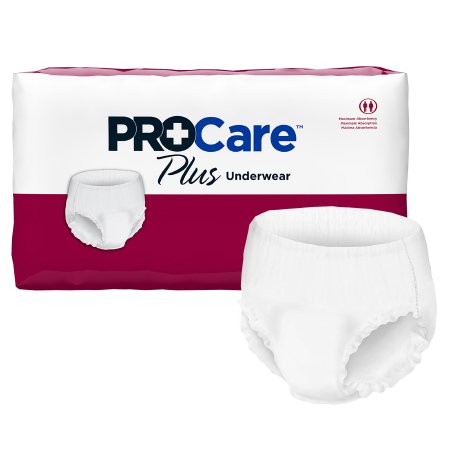 First Quality Adult Absorbent Underwear ProCare™ Plus Pull On with Tear Away Seams Medium Disposable Moderate Absorbency - M-1162813-2798 - Case of 100