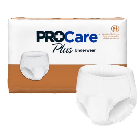 First Quality Adult Absorbent Underwear ProCare™ Plus Pull On with Tear Away Seams X-Large Disposable Moderate Absorbency - M-1162815-4496 - Case of 100