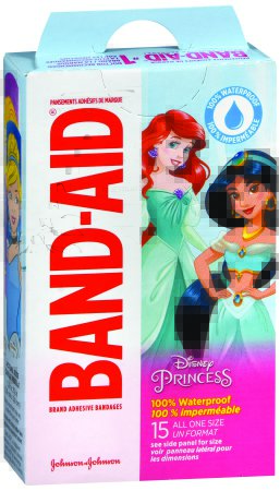 Johnson & Johnson Consumer Adhesive Strip Band-Aid® 1 X 3 Inch Plastic Rectangle Kid Design (Disney Princess) Sterile