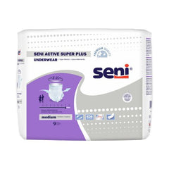 TZMO USA Inc Unisex Adult Absorbent Underwear Seni® Active Super Plus Pull On with Tear Away Seams Medium Disposable Heavy Absorbency - M-1163818-2156 - Case of 36