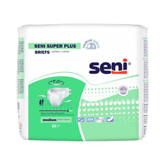 TZMO USA Inc Unisex Adult Incontinence Brief Seni® Super Plus Medium Disposable Heavy Absorbency - M-1163825-1671 - Case of 40