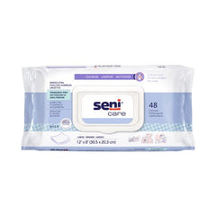 TZMO USA Inc Rinse-Free Bath Wipe Seni® Care Soft Pack Allantoin / Aloe Vera Unscented 48 Count