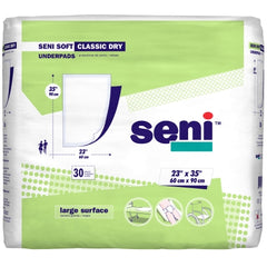 TZMO USA Inc Underpad Seni® Soft Classic Dry 23 X 35 Inch Disposable Cellulose Pulp / Superabsorbent Polymer Light Absorbency - M-1163831-2707 - Case of 120