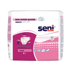 TZMO USA Inc Unisex Adult Incontinence Brief Seni® Super Quatro X-Large Disposable Heavy Absorbency - M-1163839-2175 - Pack of 8
