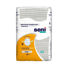 TZMO USA Inc Unisex Adult Absorbent Underwear Seni® Active Classic Plus Pull On with Tear Away Seams Large Disposable Moderate Absorbency - M-1163842-4346 - Pack of 18