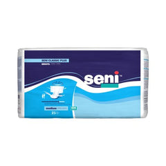 TZMO USA Inc Unisex Adult Incontinence Brief Seni® Classic Plus Medium Disposable Moderate Absorbency - M-1163847-2233 - Pack of 25