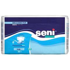 TZMO USA Inc Unisex Adult Incontinence Brief Seni® Classic Plus Large Disposable Moderate Absorbency - M-1163864-2337 - Pack of 25