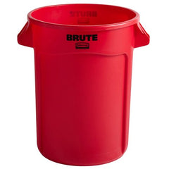 RJ Schinner Co Trash Can Rubbermaid® Brute® 32 gal. Round Red Resin Open Top - M-1165909-2581 - Each