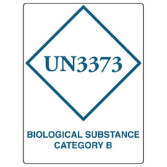 Shamrock Scientific Pre-Printed Label Shamrock Warning Label White Matte Coldstick UN3373/Symbol Blue Biohazard 3 X 4 Inch - M-1165932-2202 - Pack of 250