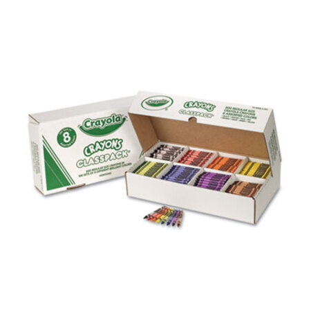 Crayola® Classpack Regular Crayons, 8 Colors, 800/BX