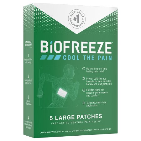 Performance Health Topical Pain Relief Biofreeze® 5% Strength Menthol Patch 5 per Box