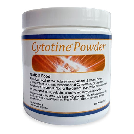 Solace Nutrition Creatine-Monohydrate Oral Supplement / Tube Feeding Formula Cytotine® Unflavored 100 Gram Jar Powder