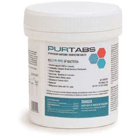 Market Lab Inc PurTabs Surface Disinfectant Broad Spectrum Tablet 3.3 Gram Jar Scented NonSterile - M-1168352-1656 - Pack of 200