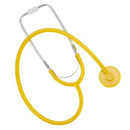 Cypress Disposable Stethoscope Cypress Yellow 1-Tube 22 Inch Tube Single Head Chestpiece