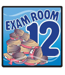 Clinton Industries Door Sign Room Sign Ocean Series Exam Room 12 - M-1168953-3875 - Each