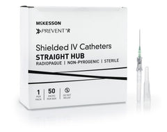 Peripheral IV Catheter McKesson Prevent® R 18 Gauge 1.16 Inch Button Retracting Safety Needle - M-1169912-4277 - Case of 200