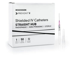 Peripheral IV Catheter McKesson Prevent® R 20 Gauge 1.16 Inch Button Retracting Safety Needle - M-1169914-3972 - Case of 200