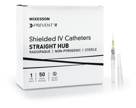 Peripheral IV Catheter McKesson Prevent® R 24 Gauge 0.75 Inch Button Retracting Safety Needle - M-1169919-2620 - Case of 200