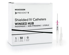 Peripheral IV Catheter McKesson Prevent® R 20 Gauge 1.16 Inch Button Retracting Safety Needle - M-1169921-2304 - Box of 50