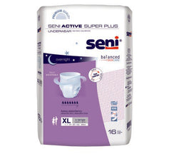 TZMO USA Inc Unisex Adult Absorbent Underwear Seni® Active Super Plus Pull On with Tear Away Seams X-Large Disposable Heavy Absorbency - M-1169933-1776 - Case of 64