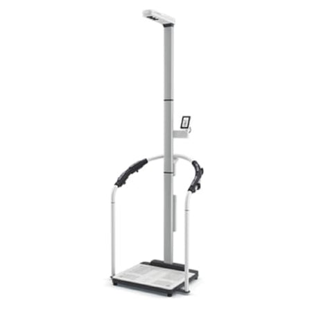 Seca Medical Body Composition Analyzer w/ Ultrasonic Height Stand On seca® 554 Touch Screen 800 lbs / 360 kg White