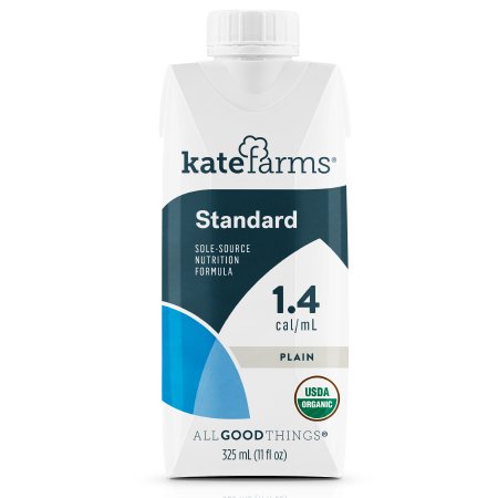 Kate Farms Oral Supplement / Tube Feeding Formula Kate Farms® Standard 1.4 Plain Flavor Ready to Use 11 oz. Carton