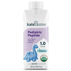 Kate Farms Pediatric Oral Supplement / Tube Feeding Formula Kate Farms® Pediatric Peptide 1.0 Vanilla Flavor 8.45 oz. Carton Ready to Use