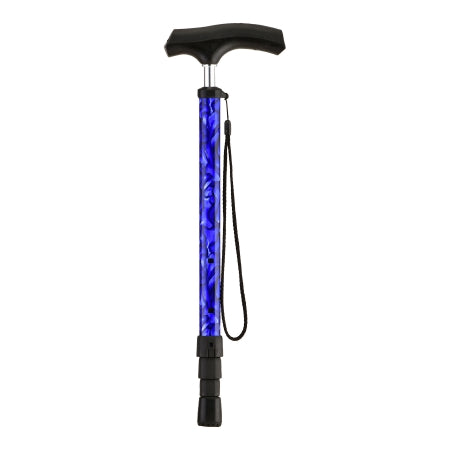 Nova Ortho-Med CANE, FOLDING CLICK BLU WAVES (24/CS)