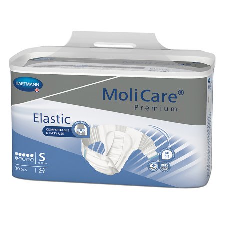 Hartmann Unisex Adult Incontinence Brief MoliCare® Premium Elastic 6D Small Disposable Moderate Absorbency - M-1174286-4832 - Case of 90