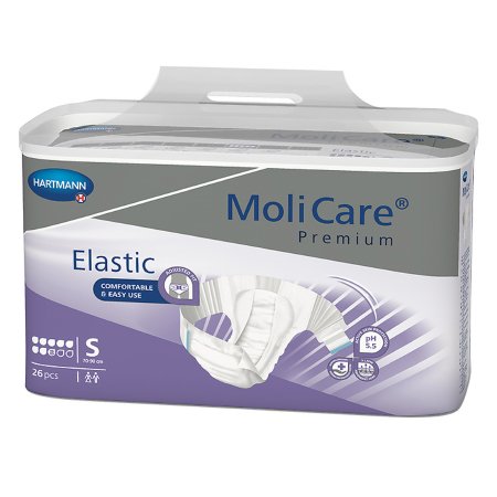 Hartmann Unisex Adult Incontinence Brief MoliCare® Premium Elastic 8D Small Disposable Heavy Absorbency - M-1174290-3600 - Case of 90