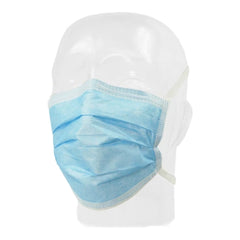 Precept Medical Products Surgical Mask FluidGard® 160 Anti-fog Foam Pleated Tie Closure One Size Fits Most Blue NonSterile ASTM Level 3
