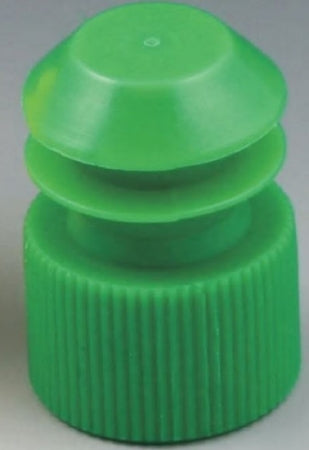 McKesson Tube Closure Polyethylene Flanged Plug Cap Green 13 mm For Use with 13 mm Blood Drawing Tubes, Glass Test Tubes, Plastic Culture Tubes NonSterile