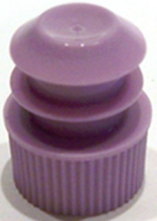 McKesson Tube Closure Polyethylene Flanged Plug Cap Lavender 13 mm For Use with 13 mm Blood Drawing Tubes, Glass Test Tubes, Plastic Culture Tubes NonSterile