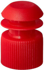 McKesson Tube Closure Polyethylene Flanged Plug Cap Red 13 mm For Use with 13 mm Blood Drawing Tubes, Glass Test Tubes, Plastic Culture Tubes NonSterile