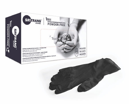 Exam Glove Touch of Life™ Large NonSterile Nitrile Textured Fingertips Black Chemo Tested - M-1175359-4929 - Box of 100