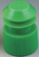 McKesson Tube Closure Polyethylene Flanged Plug Cap Green 16 mm For Use with 16 mm Blood Drawing Tubes, Glass Test Tubes, Plastic Culture Tubes NonSterile