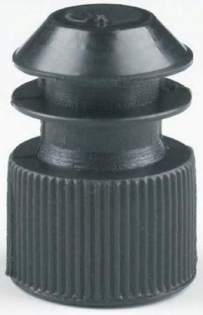 McKesson Tube Closure Polyethylene Flanged Plug Cap Black 16 mm For Use with 16 mm Blood Drawing Tubes, Glass Test Tubes, Plastic Culture Tubes NonSterile